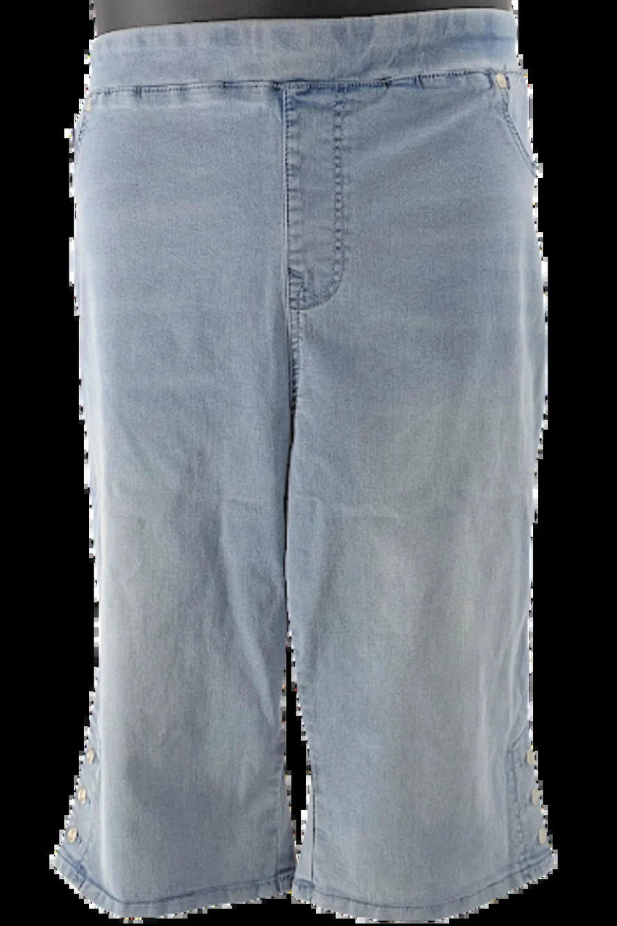 DG2 by Diane Gilman FLEXstretch Denim Pull-On Pedal Pusher Chambray - Petites